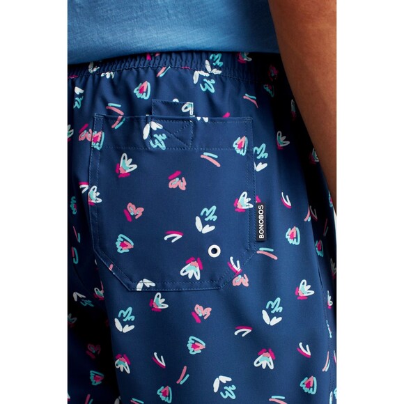 Bonobos Riviera Recycled Swim Trunks Shorts Navy Sketch Floral Printed L 265671 - Picture 5 of 7
